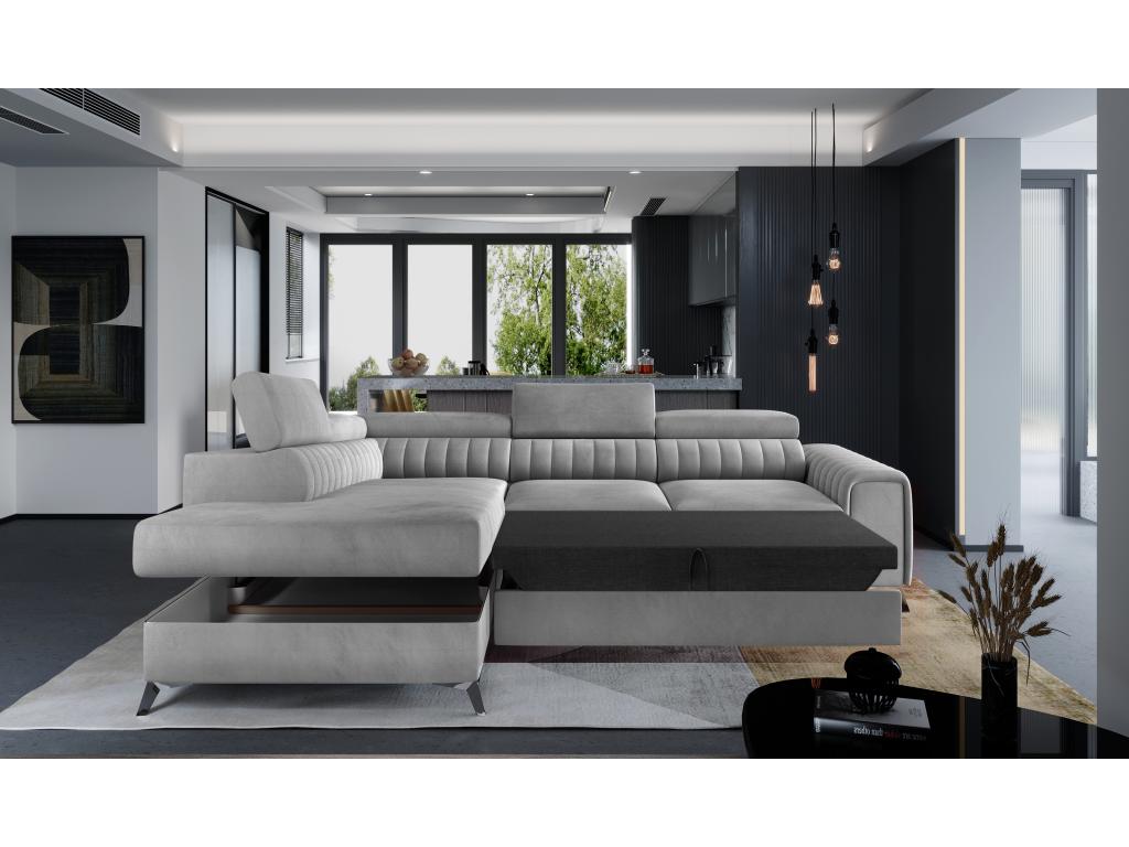 Canapé-lit en velours noir