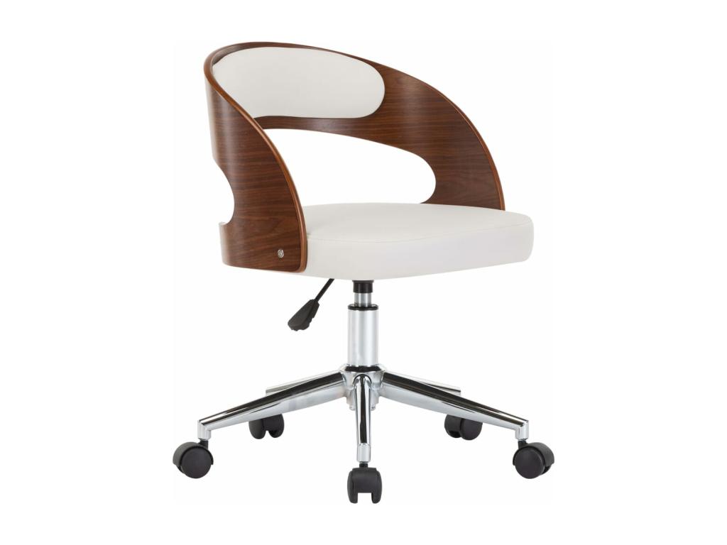 Fauteuil en similicuir blanc