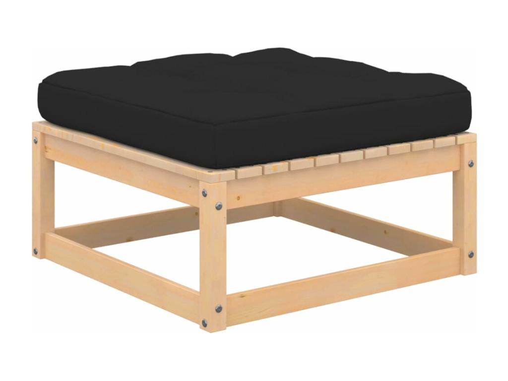 Ensemble de mobilier de jardin en pin anthracite - dlz1766456610464