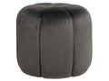 Pouf en velours anthracite