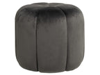 Pouf en velours anthracite