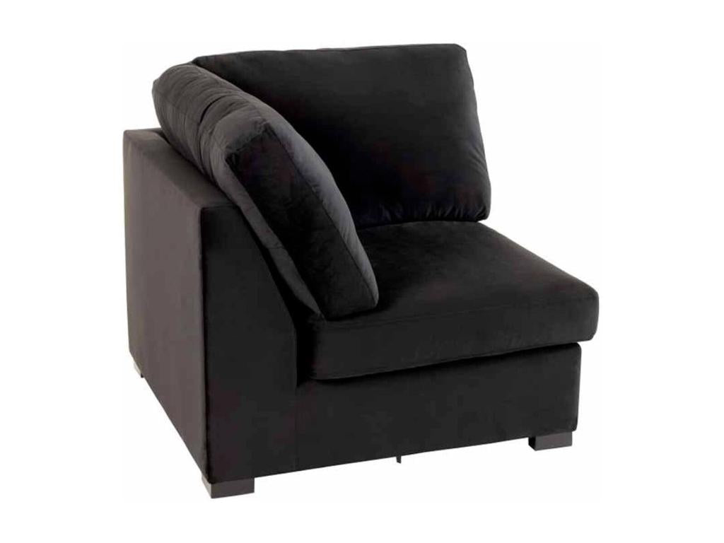 Fauteuil d'appoint en velours noir