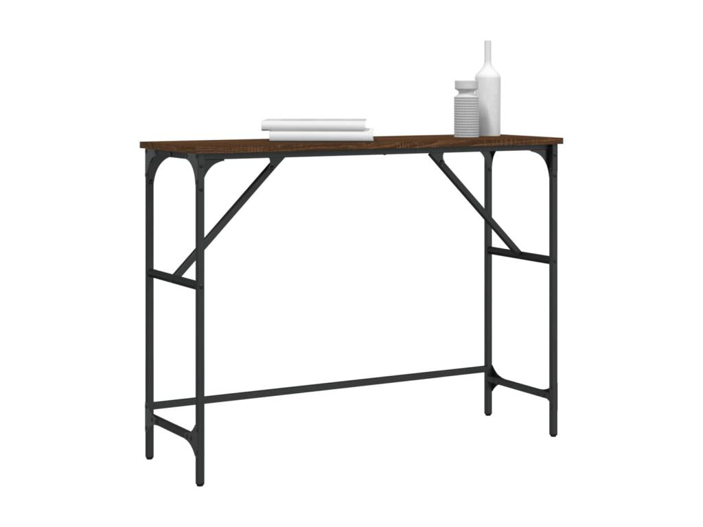 Table en bois composite marron, 100 x 32 x 75 cm