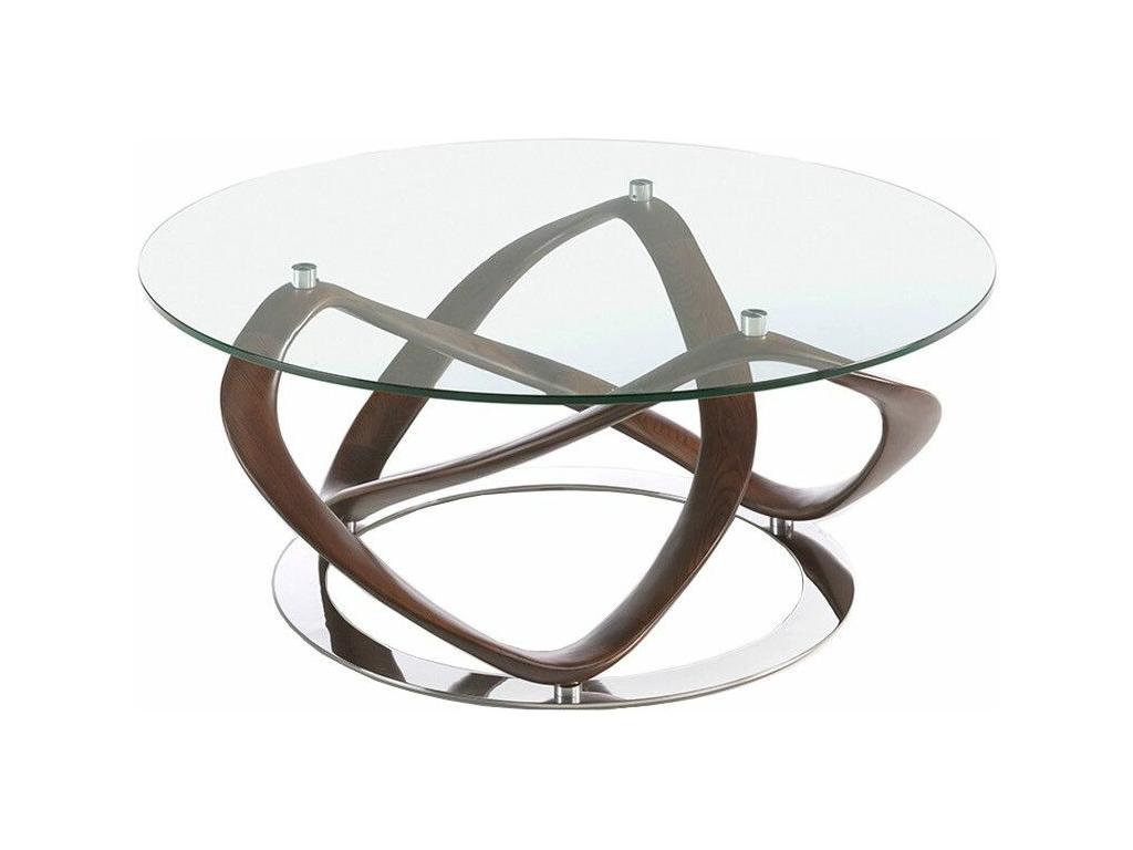 Table basse en verre brun