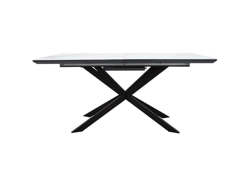 Table de salle à manger en marbre noir, 200 x 80 x 77 cm