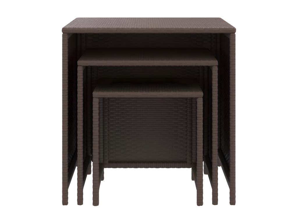 Mobilier de maison en résine tressée marron - dlz1766457132401