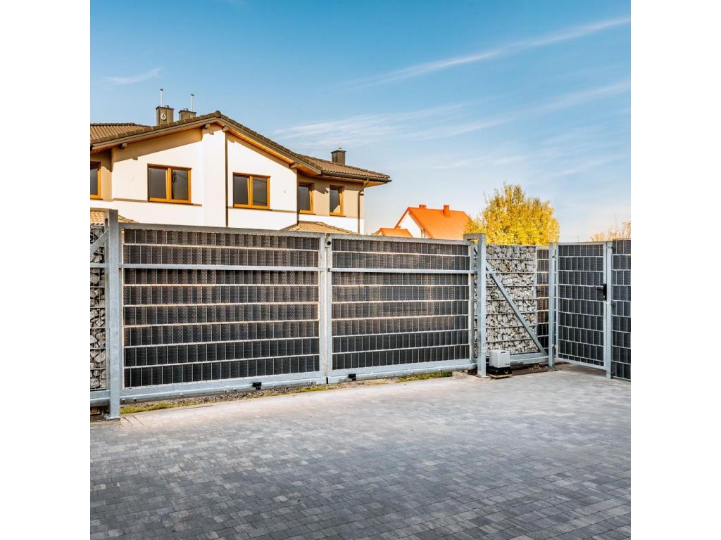 Meuble de maison en résine tressée grise, 19 x 255 cm