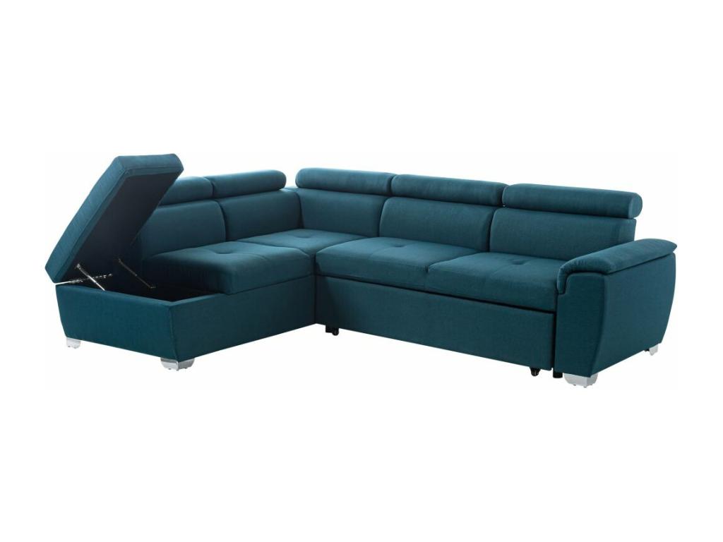 Canapé-lit en tissu bleu