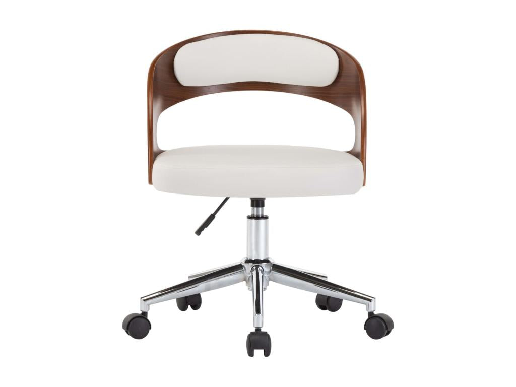 Fauteuil en similicuir blanc