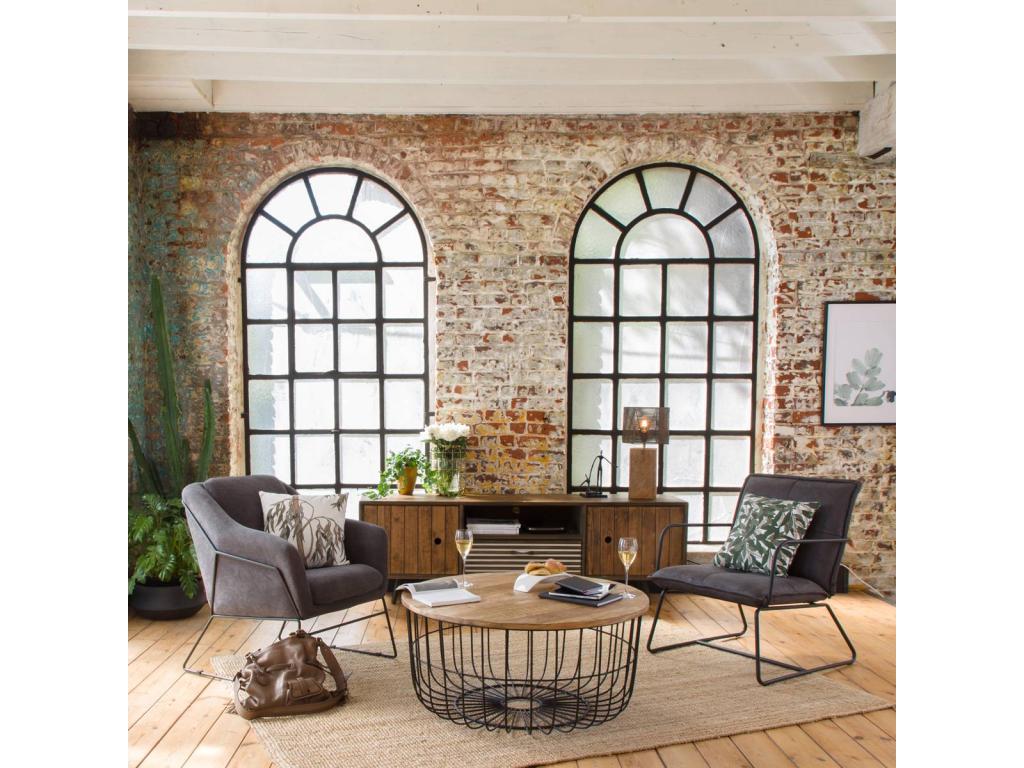 Table basse en métal noir