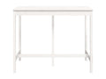 Table en bois massif blanc, 140 x 80 x 110 cm
