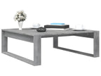 Table basse en bois d'ingénierie gris, 100 x 100 x 35 cm