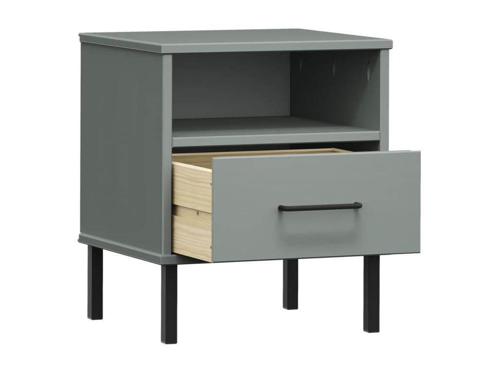 Table en pin gris