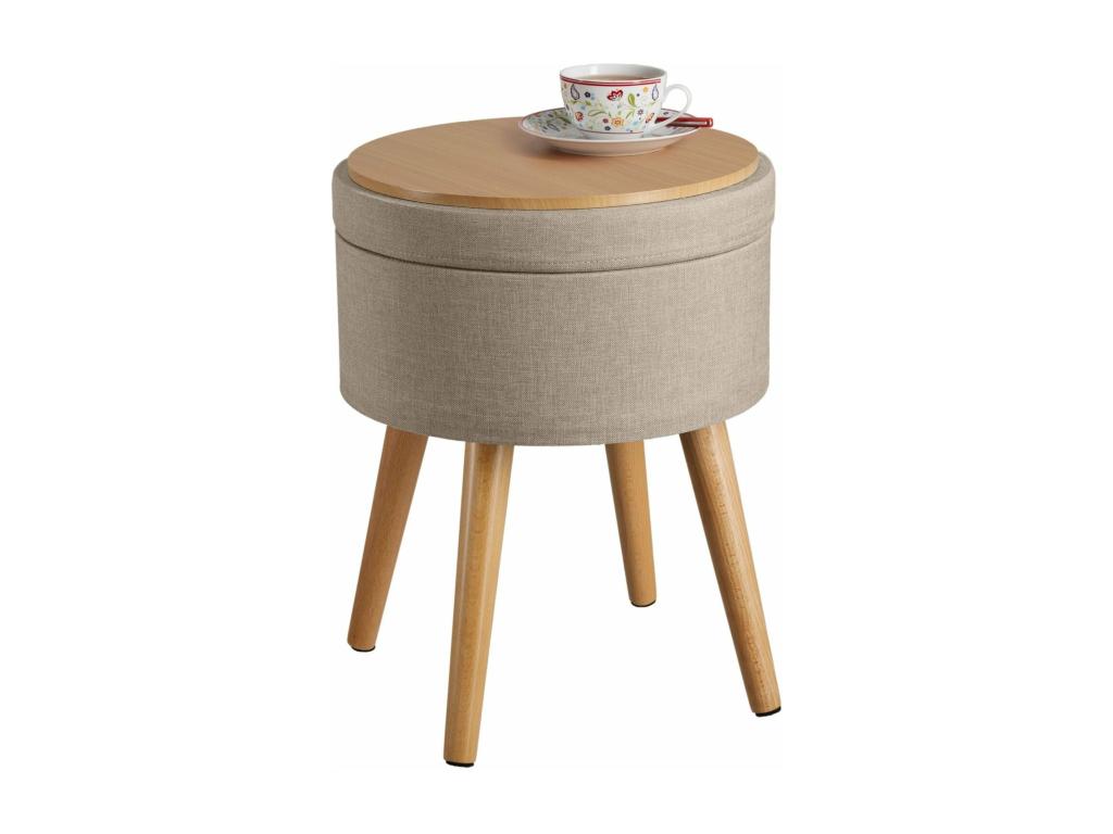 Pouf beige, 35,5 x 35,5 x 45,5 cm