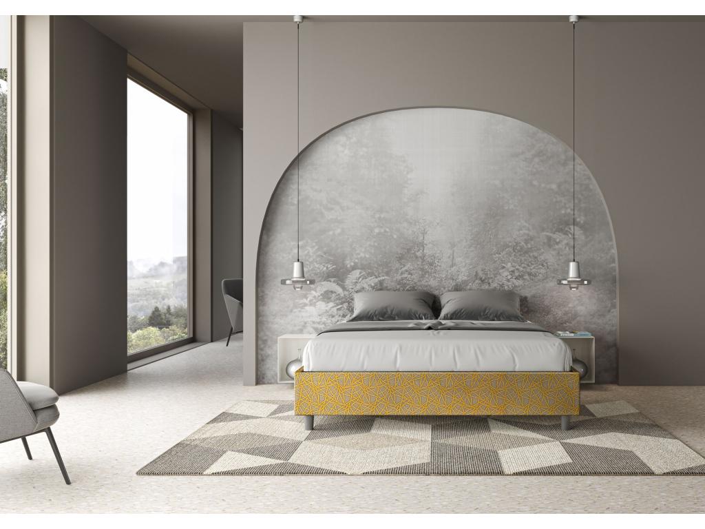 Meuble de maison en tissu jaune, 160 x 210 cm