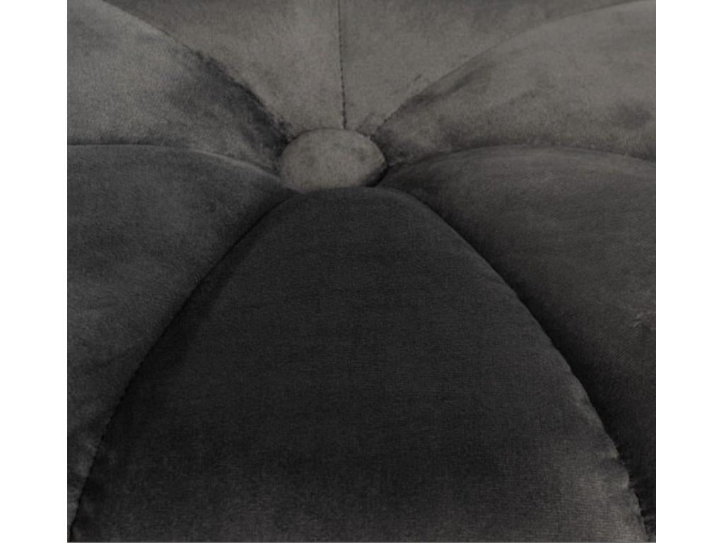 Pouf en velours anthracite