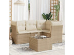 Ensemble de mobilier de jardin en résine tressée beige - dlz1766457080341