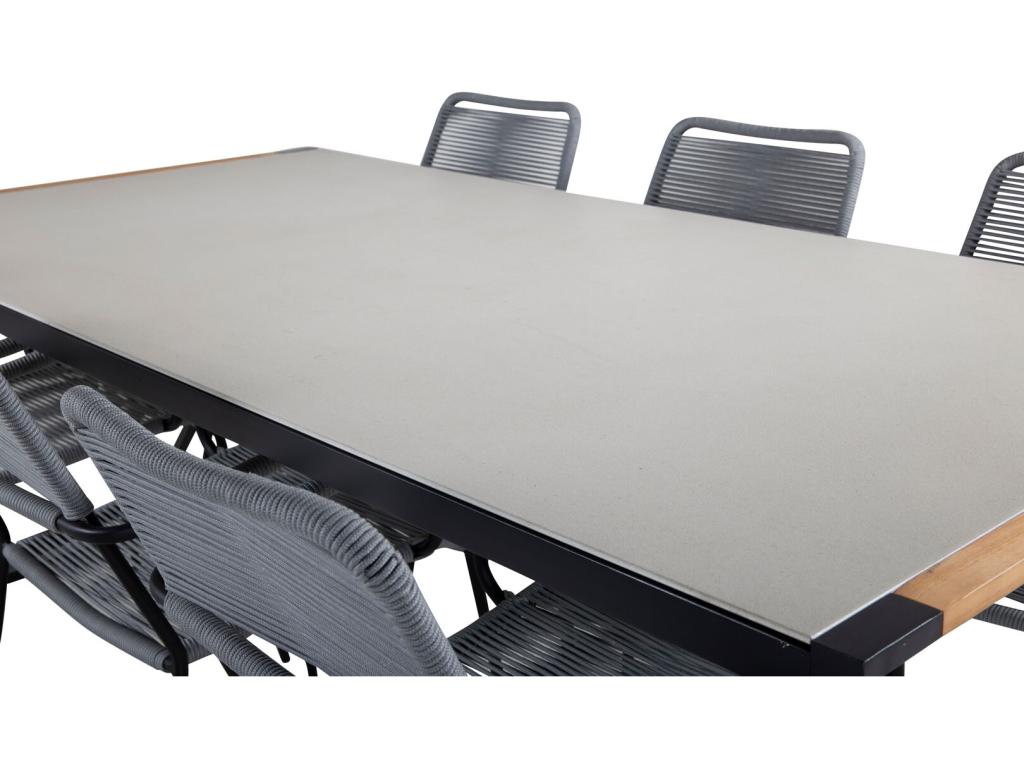 Table grise, 100 x 200 cm