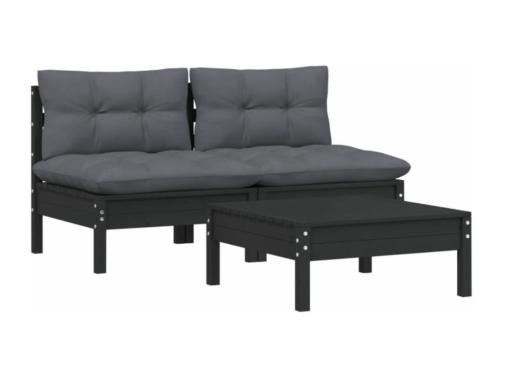 Ensemble de meubles d'extérieur en pin noir