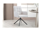 Chaise en tissu blanc