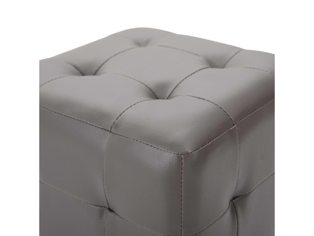 Meuble de maison en similicuir gris, 30 x 30 x 30 cm