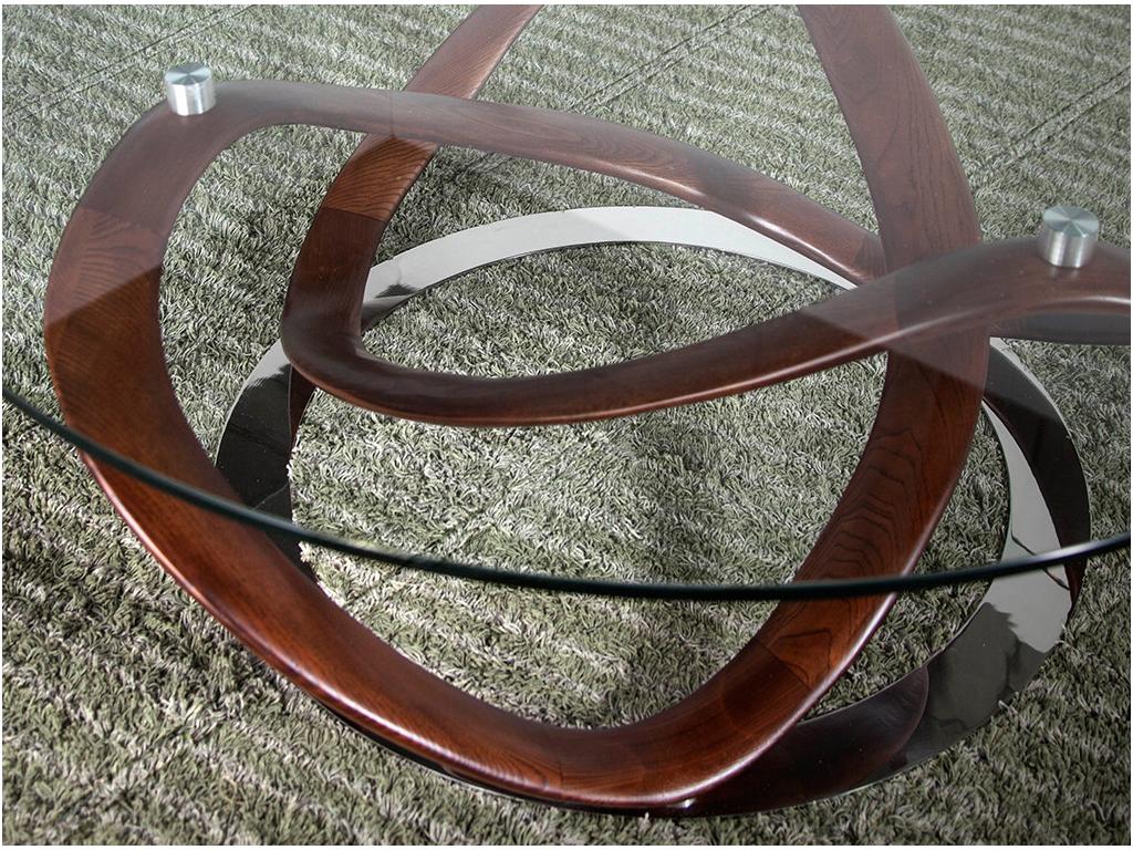 Table basse en verre brun