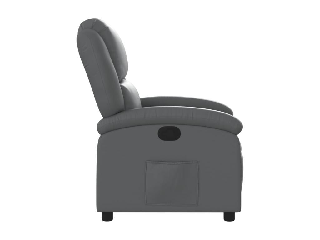 Fauteuil d'appoint en similicuir gris