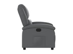 Fauteuil d'appoint en similicuir gris