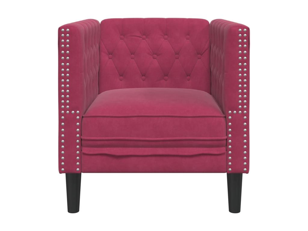 Fauteuil d'appoint en velours rouge